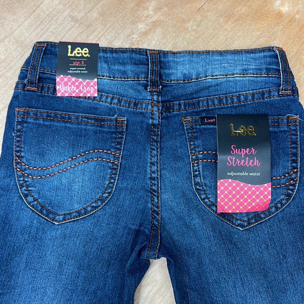 Lee jeans embroidered girls size 8 super‎ stretch new - Picture 6 of 7